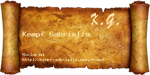 Kempf Gabriella névjegykártya